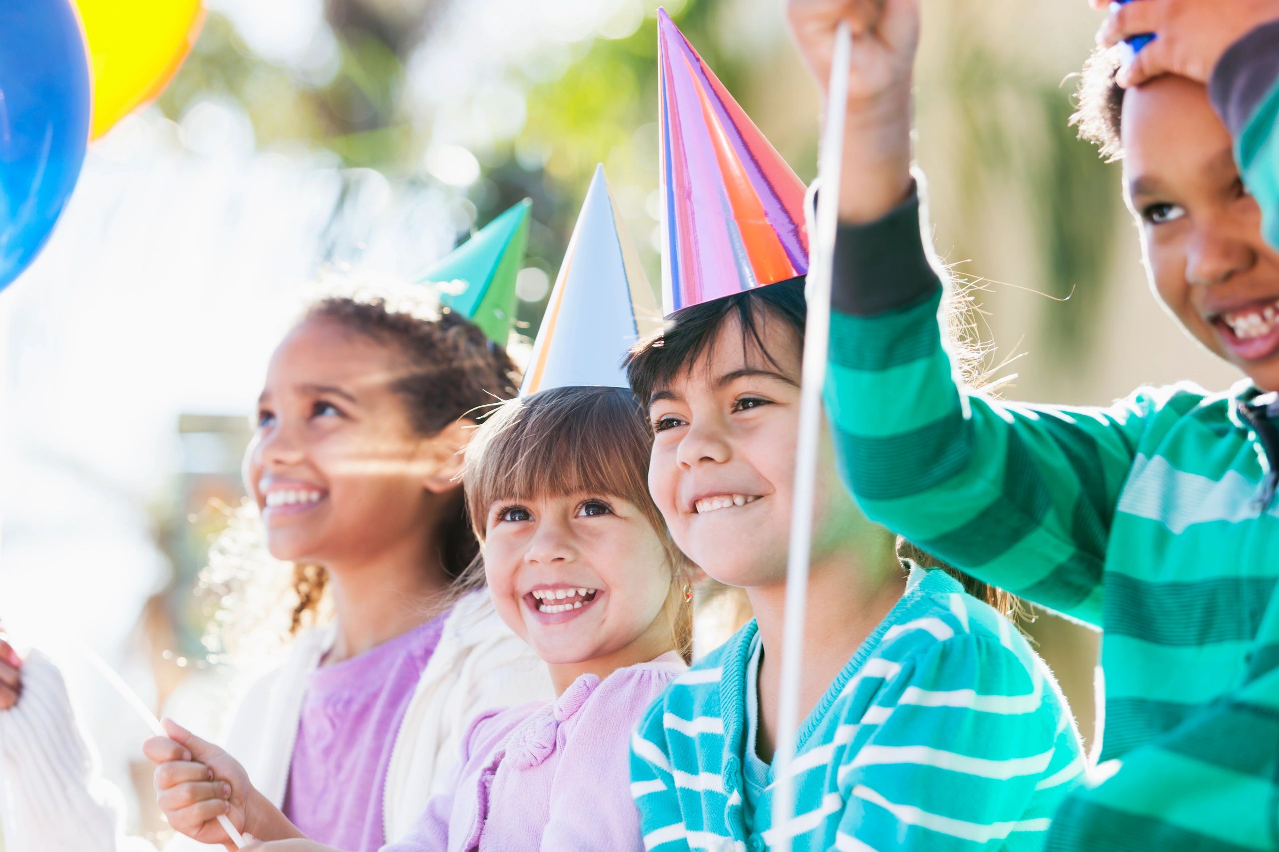 Children enjoying a creative birthday party